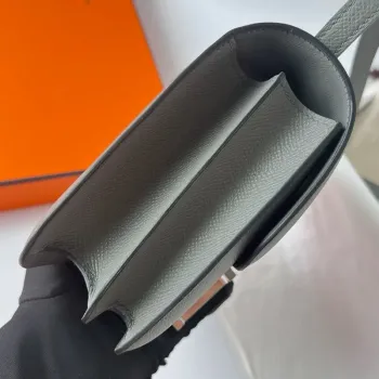 Hermes Constance 18 Ručně vyráběná taška v šedém Meyer Epsom telecím kůži