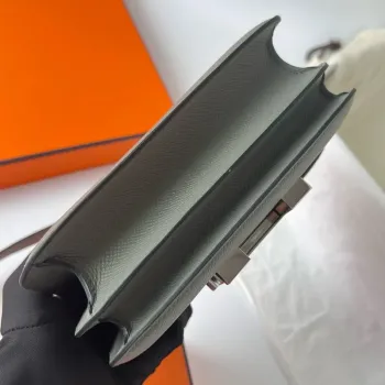 Hermes Constance 18 Ručně vyráběná taška v šedém Meyer Epsom telecím kůži