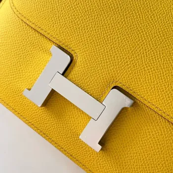 Hermes Constance 18 Ručně vyráběná taška v Jaune de Naples Epsom telecí kůži