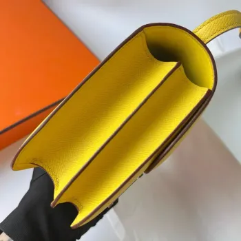 Hermes Constance 18 Ručně vyráběná taška v Jaune de Naples Epsom telecí kůži