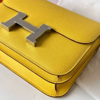 Hermes Constance 18 Ručně vyráběná taška v Jaune de Naples Epsom telecí kůži