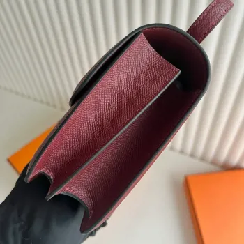 Hermes Constance 18 Ručně vyráběná taška v Rouge H Epsom telecí kůži