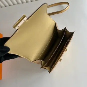 Hermes Constance 1 18 Zrcadlová taška v Dore Metalické Kůže Chevre Mysore