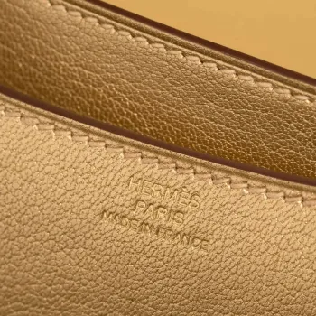 Hermes Constance 1 18 Zrcadlová taška v Dore Metalické Kůže Chevre Mysore
