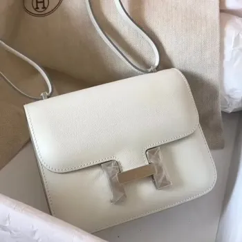 Hermes Mini Constance 18cm Bílá Epsom Taška