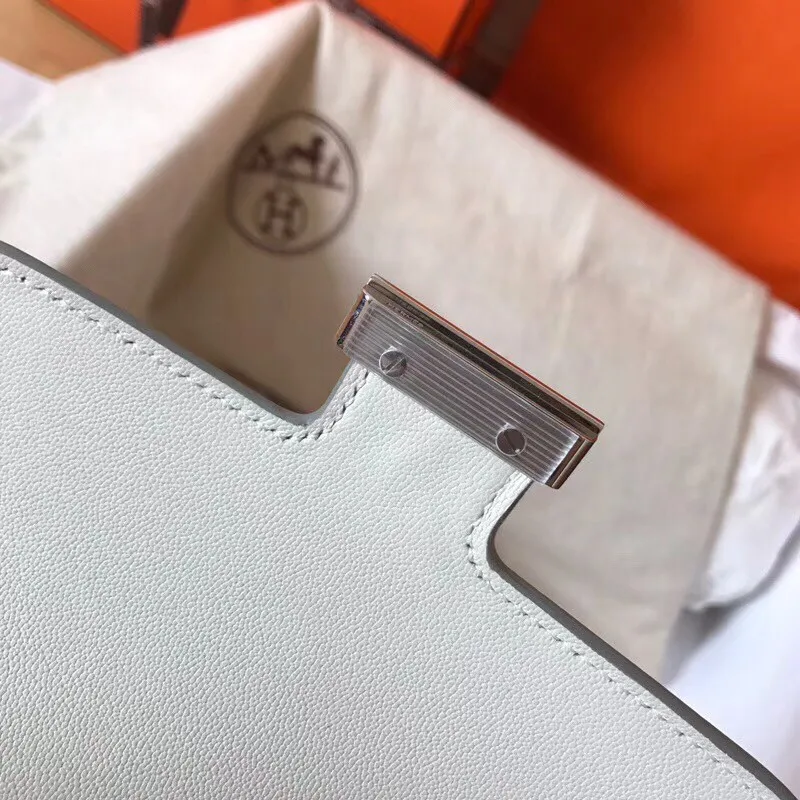 Hermes Mini Constance 18cm Bílá Epsom Taška