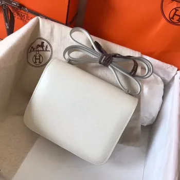 Hermes Mini Constance 18cm Bílá Epsom Taška
