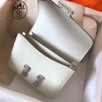 Hermes Mini Constance 18cm Bílá Epsom Taška
