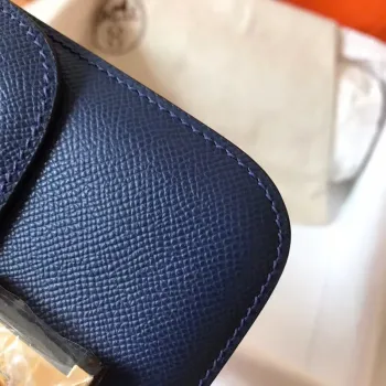 Hermes Mini Constance 18cm Sapphire Epsom Taška