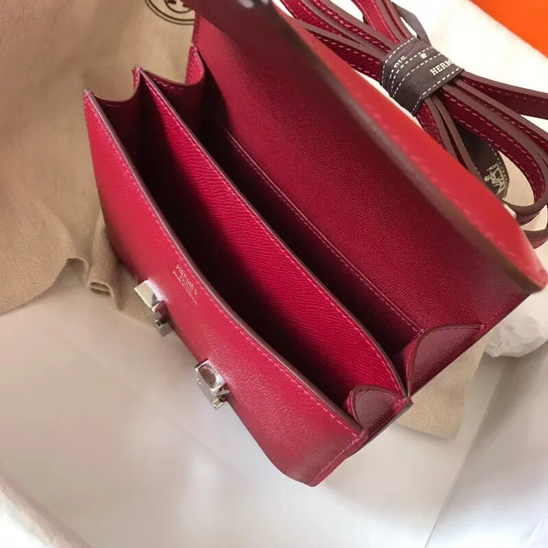 Hermes Mini Constance 18cm Ruby Epsom Taška