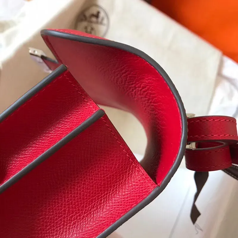 Hermes Mini Constance 18cm Červená Epsom Taška