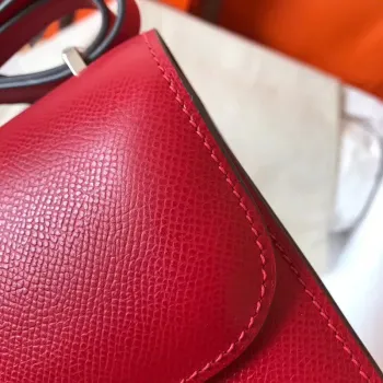 Hermes Mini Constance 18cm Červená Epsom Taška