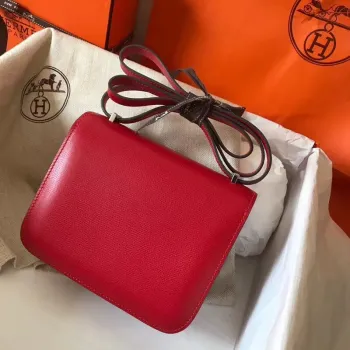 Hermes Mini Constance 18cm Červená Epsom Taška