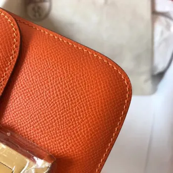 Hermes Mini Constance 18cm Oranžová Epsom Taška