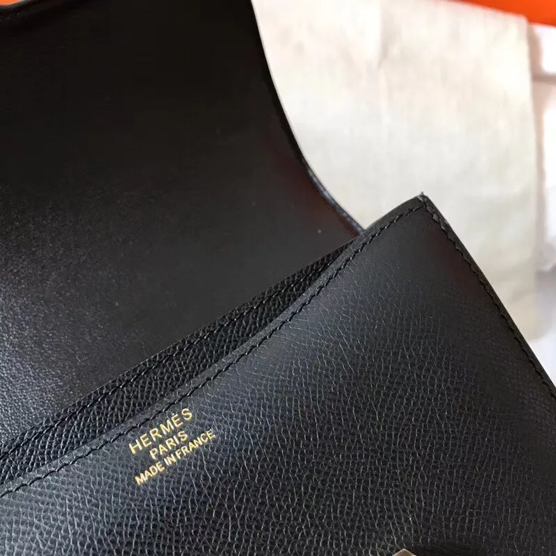 Hermes Mini Constance 18cm Černá Epsom Taška