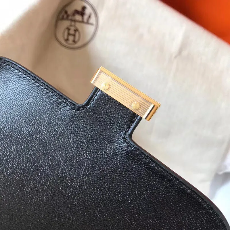 Hermes Mini Constance 18cm Černá Epsom Taška