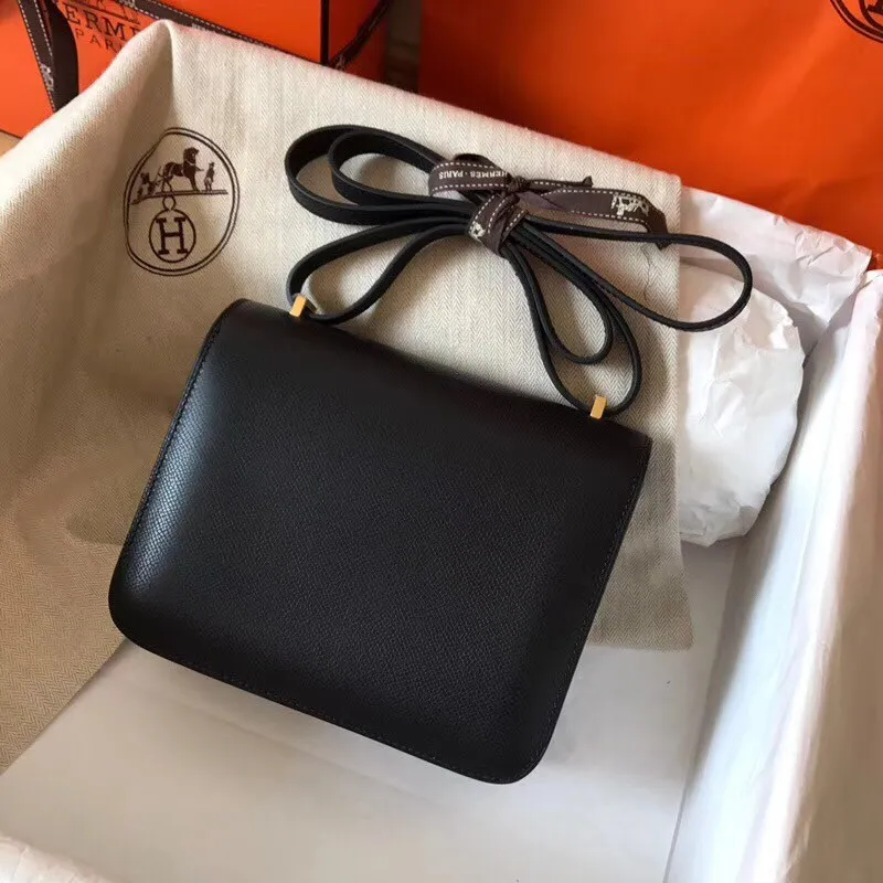 Hermes Mini Constance 18cm Černá Epsom Taška