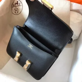 Hermes Mini Constance 18cm Černá Epsom Taška