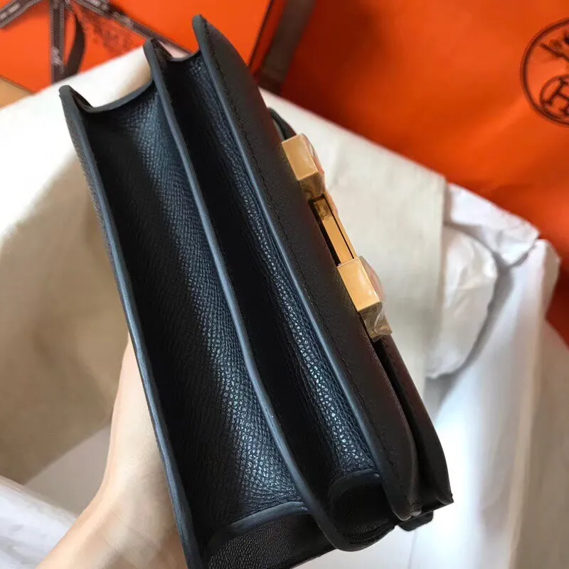 Hermes Mini Constance 18cm Černá Epsom Taška