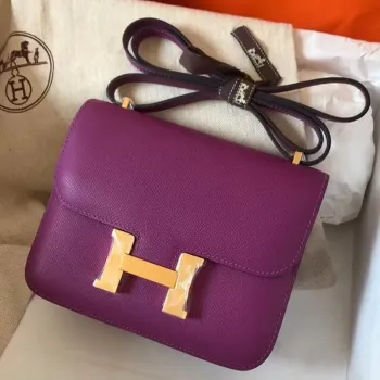Hermes Mini Constance 18cm Cyclamen Epsom Taška