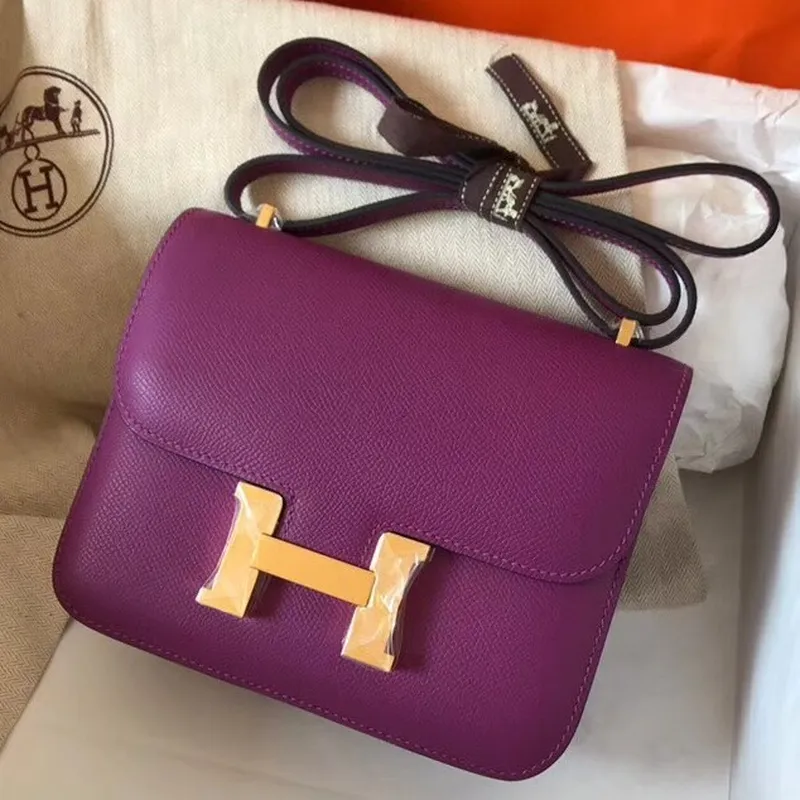 Hermes Mini Constance 18cm Cyclamen Epsom Taška