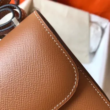 Hermes Mini Constance 18cm Zlatá Epsom Taška