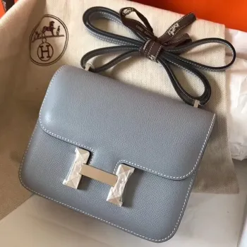 Hermes Mini Constance 18cm Epsom Blue Lin Taška