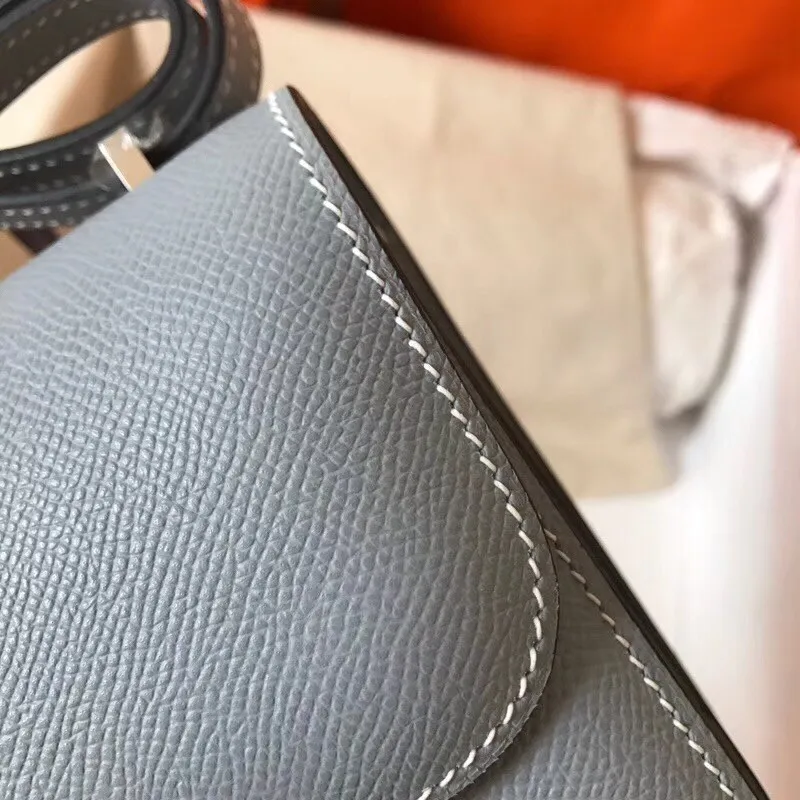 Hermes Mini Constance 18cm Epsom Blue Lin Taška