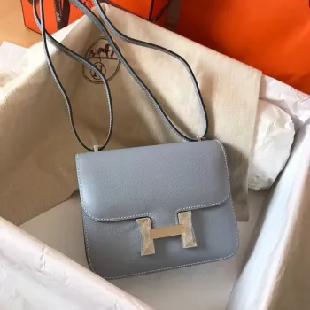 Hermes Mini Constance 18cm Epsom Blue Lin Taška
