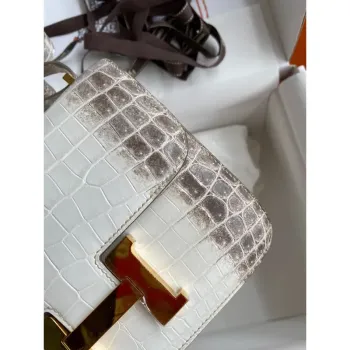 Hermes Constance 18 Ručně vyráběná taška z kůže krokodýla Niloticus Himalaya