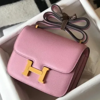 Hermes Mini Constance 18cm Epsom Mauve Sylvestre Taška