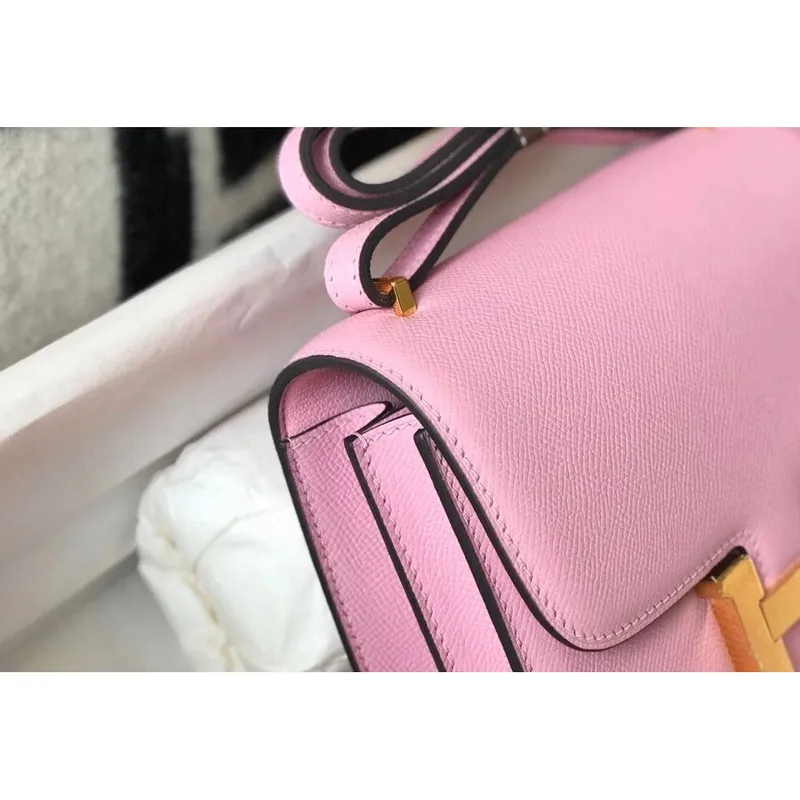 Hermes Mini Constance 18cm Epsom Mauve Sylvestre Taška