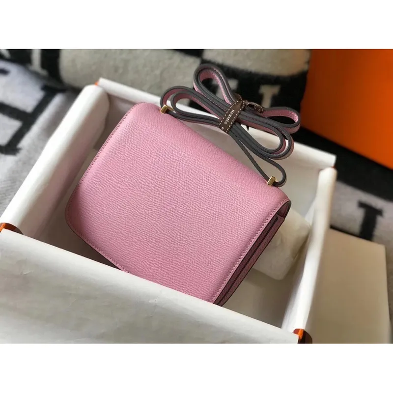 Hermes Mini Constance 18cm Epsom Mauve Sylvestre Taška