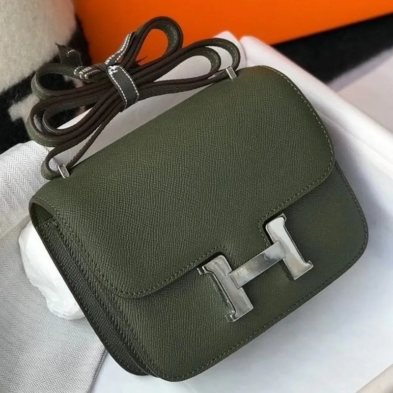 Hermes Mini Constance 18cm Epsom Vert Olive Taška
