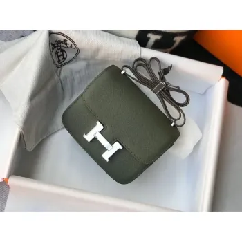 Hermes Mini Constance 18cm Epsom Vert Olive Taška
