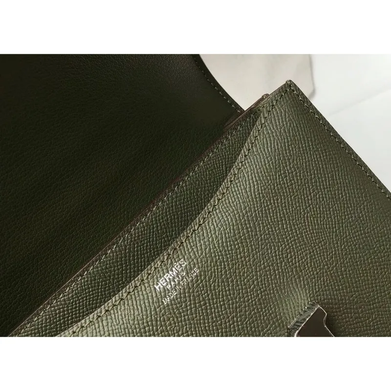 Hermes Mini Constance 18cm Epsom Vert Olive Taška