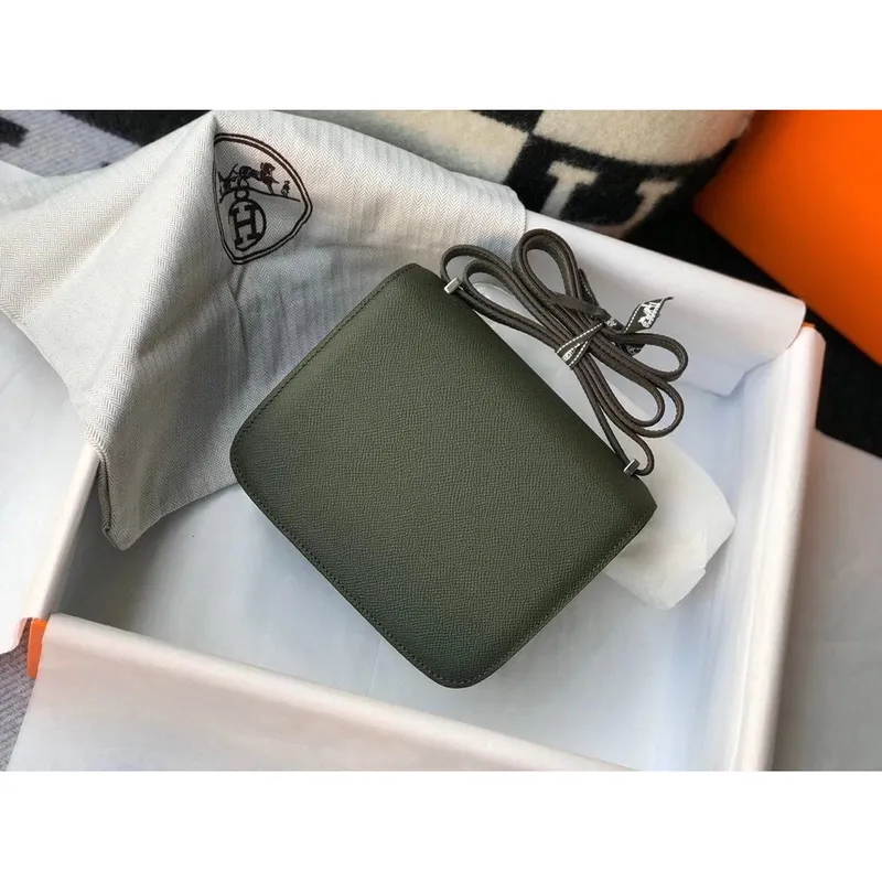 Hermes Mini Constance 18cm Epsom Vert Olive Taška