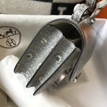 Taška Hermes Constance 18 cm v ombre embosované přírodní ještěrce