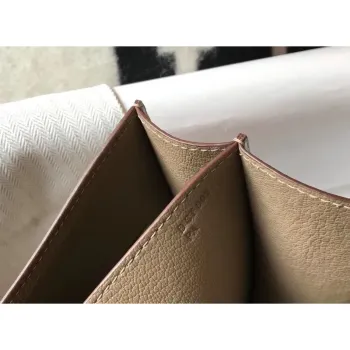 Taška Hermes Constance 18 cm v taupe embosované krokodýlí kůži