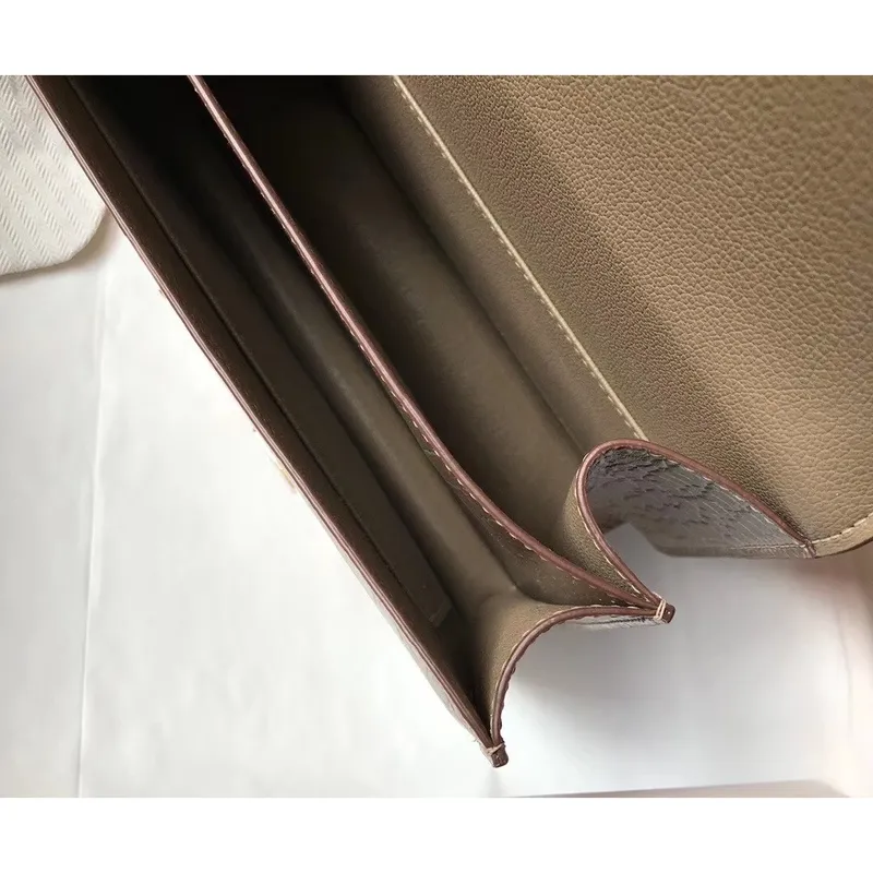 Taška Hermes Constance 18 cm v taupe embosované krokodýlí kůži