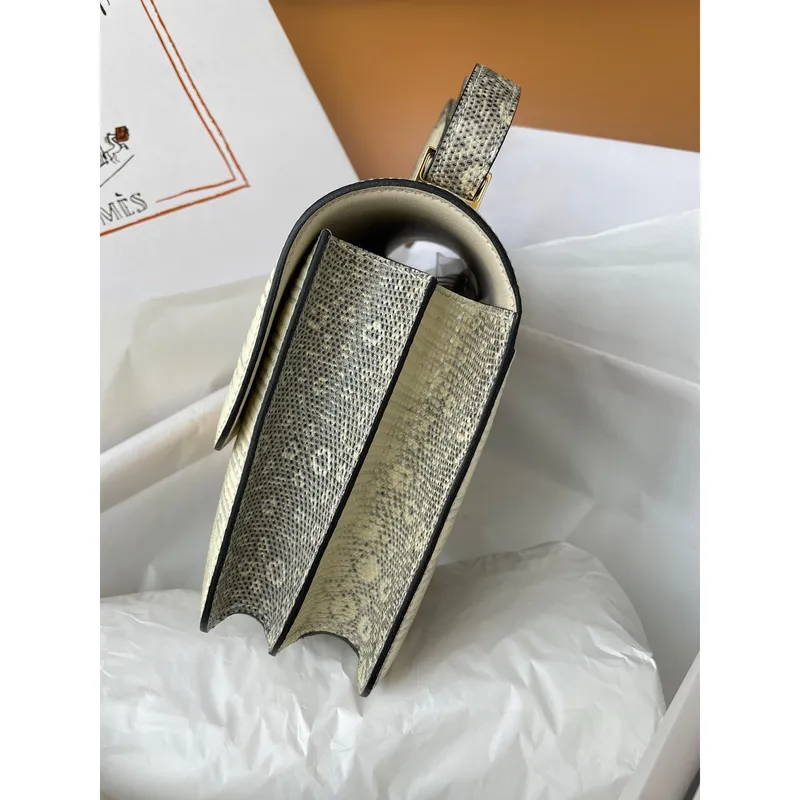 Hermes Constance 24 Ručně vyráběná taška v Ombre přírodní kůži ještěrky