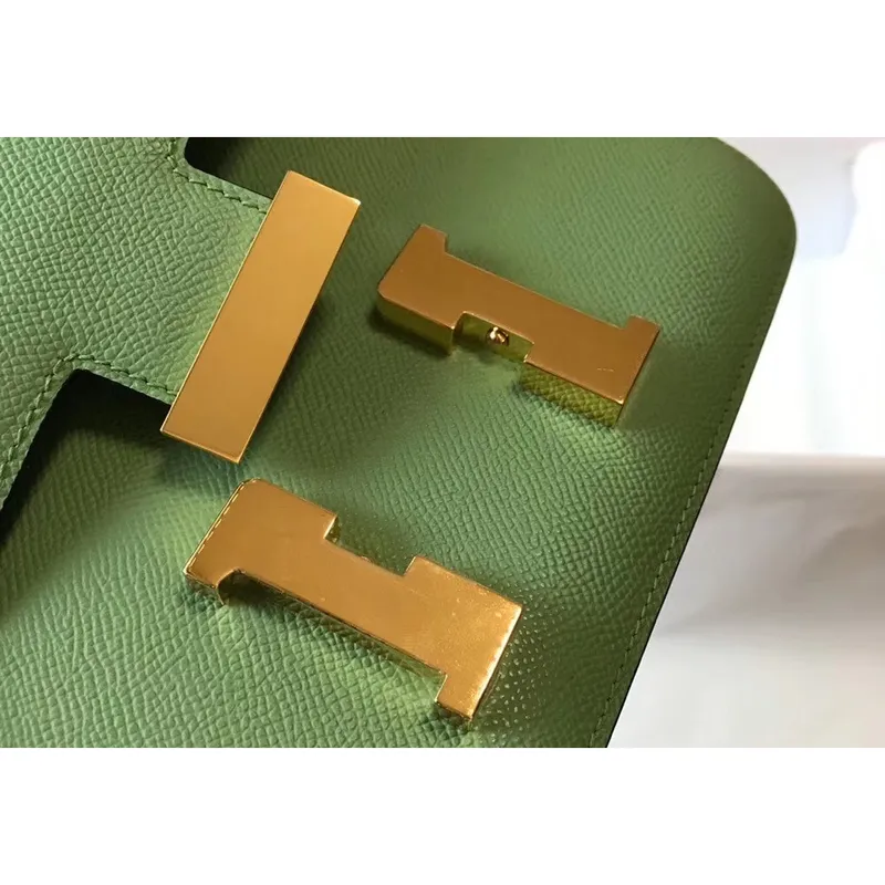 Hermes Epsom Constance 24cm Vert Criquet Ručně vyráběná taška