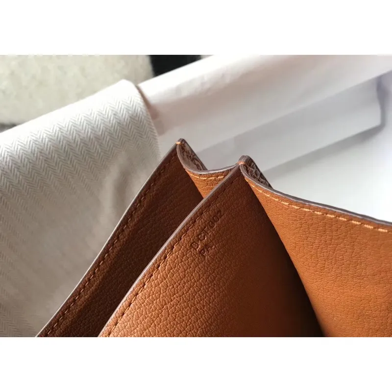 Taška Hermes Constance 24 cm v hnědém embosovaném krokodýlím vzoru