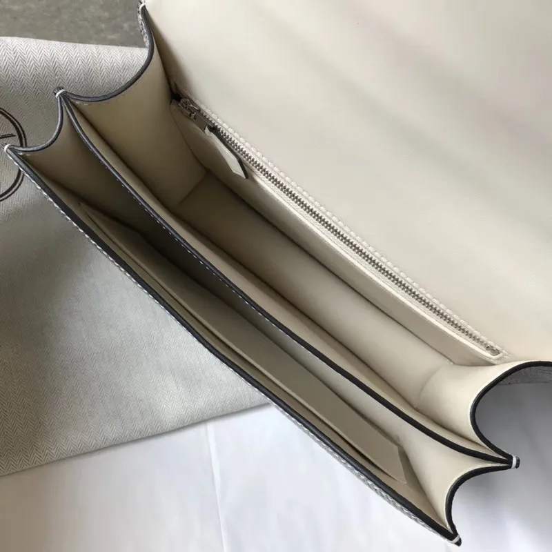 Taška Hermes Constance 24 cm v ombre embosované přírodní ještěře