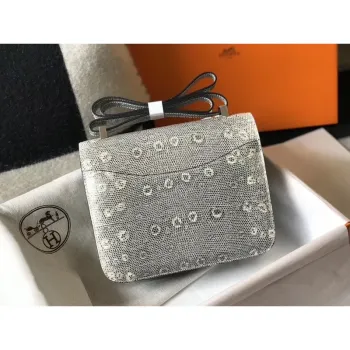 Taška Hermes Constance 24 cm v ombre embosované přírodní ještěře