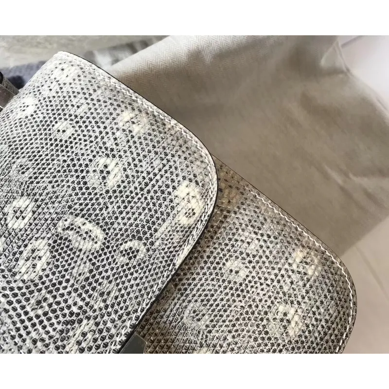 Taška Hermes Constance 24 cm v ombre embosované přírodní ještěře