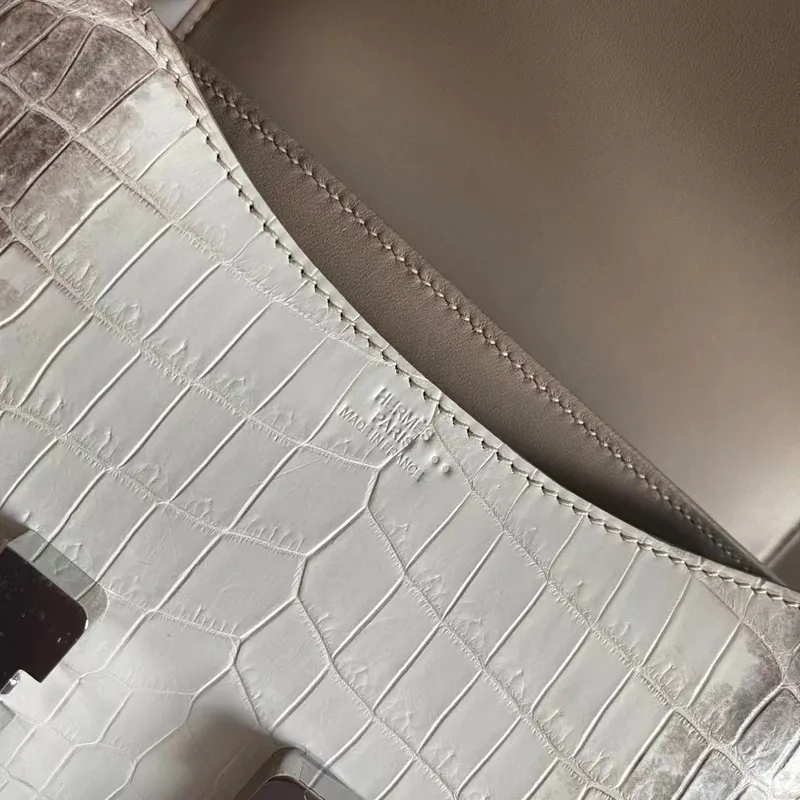 Hermes Constance 24 Ručně vyrobená taška z kůže krokodýla Niloticus Himalaya