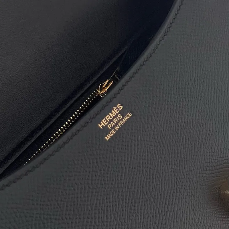 Hermes Constance 1 24 Zrcadlová taška v černé Epsom telecí kůži
