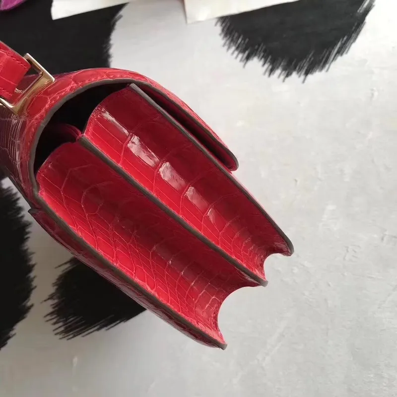 Hermes Constance 24cm Braise Niloticus Krokodýl