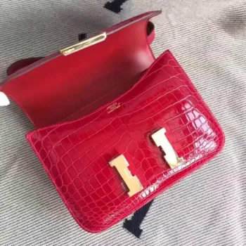 Hermes Constance 24cm Braise Niloticus Krokodýl